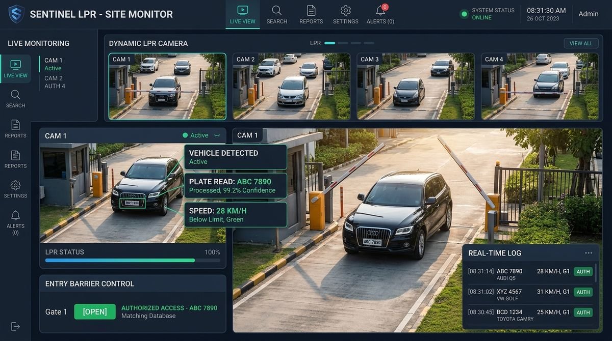 Interfaz de lectura de placas LPR con IA para control de tráfico en Smart Cities