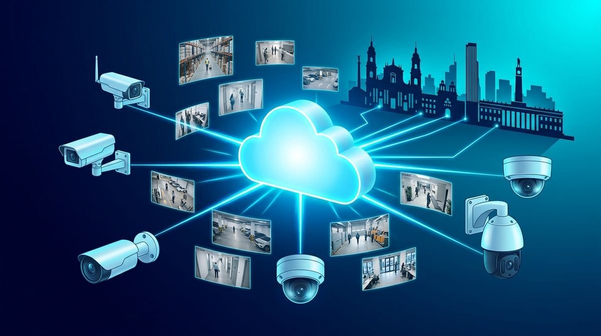 Cámaras de seguridad IP instaladas y conectadas a videovigilancia en la nube (VSaaS)